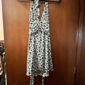 RESA Blue Floral Halter dress